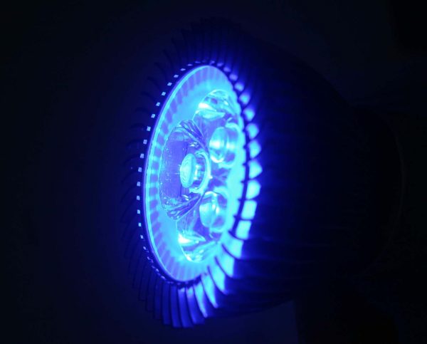 Ampoule GU10 3*1 watts Bleu
